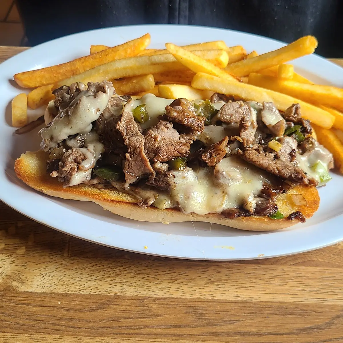 Philly Cheese Steak Sandwich with Fry's