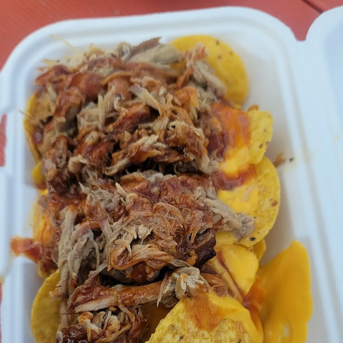Barbecue Pulled Pork Cheese Nachos