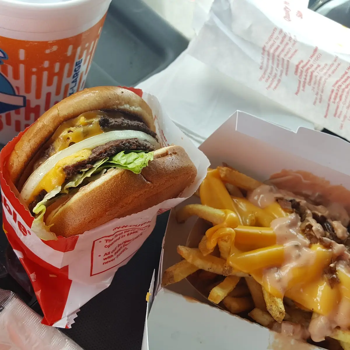Double Cheeseburger Animal Fries with Cheese