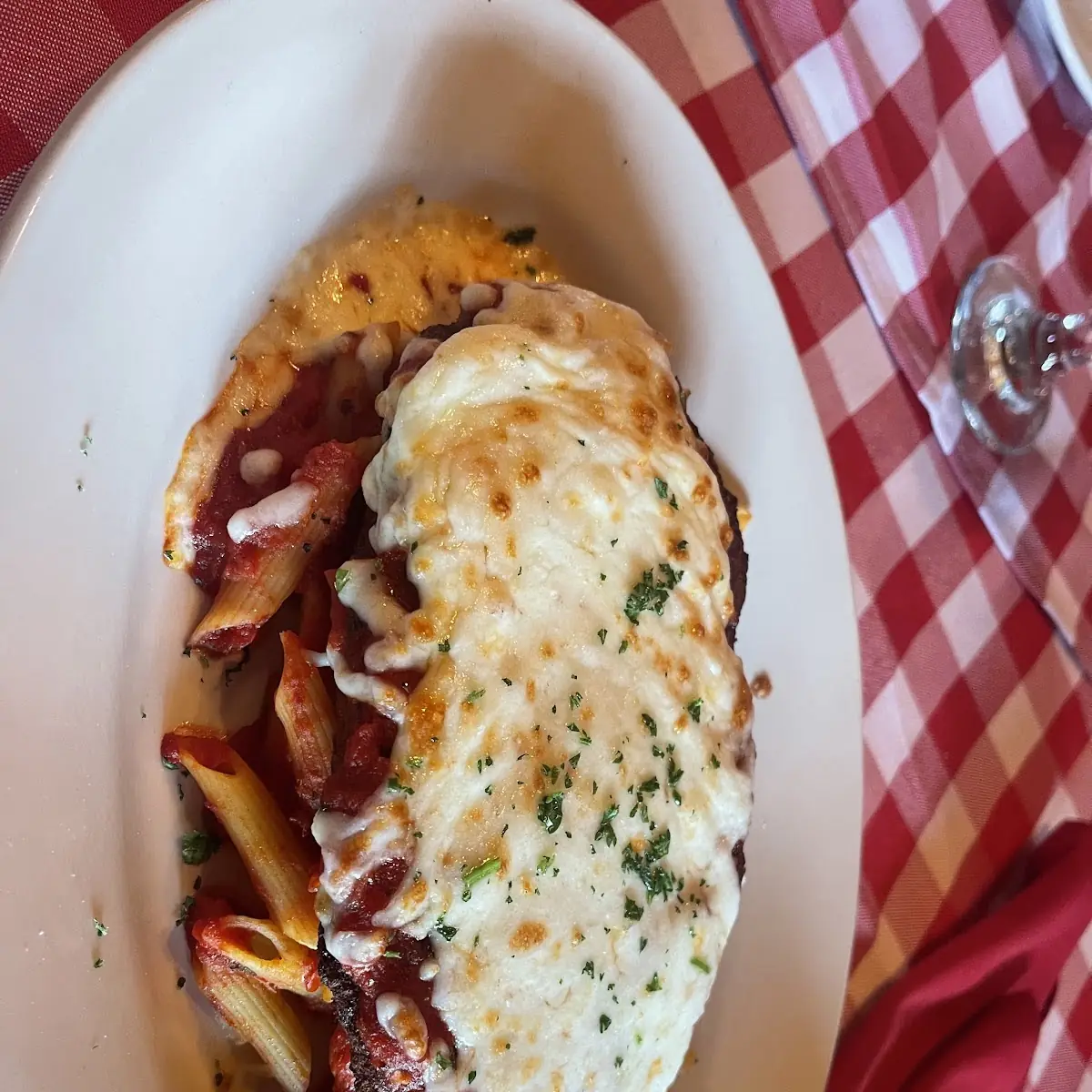 Chicken Parmigiana with Melted Cheese