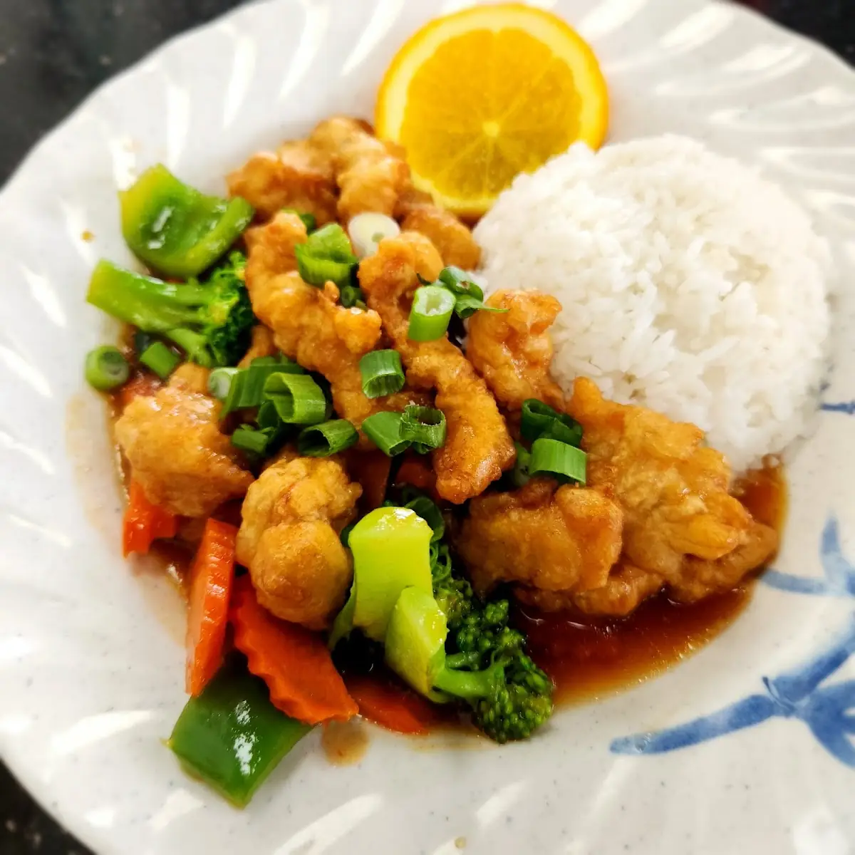 Orange Chicken with Steamed Rice