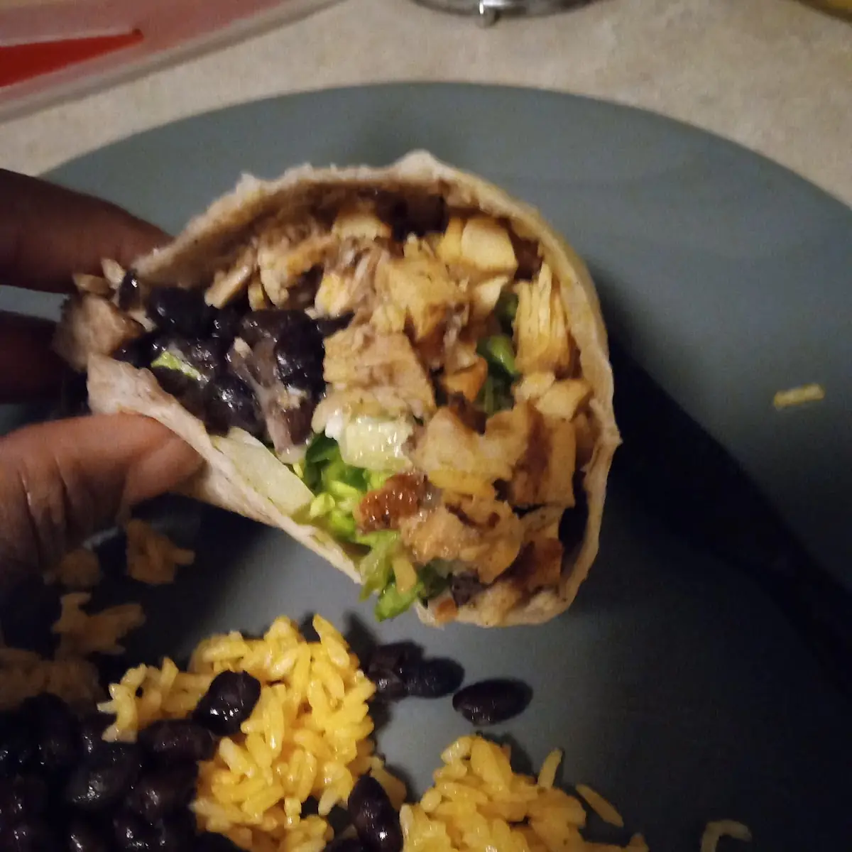 Chicken Burrito with Rice & Black Beans