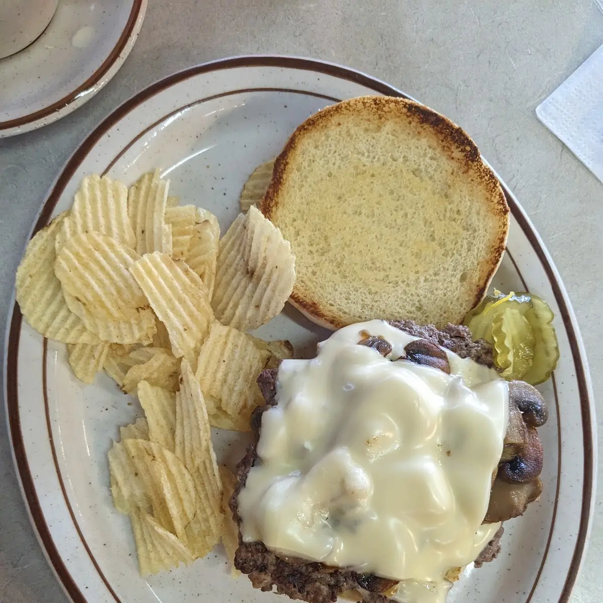 Mushroom Swiss Burger