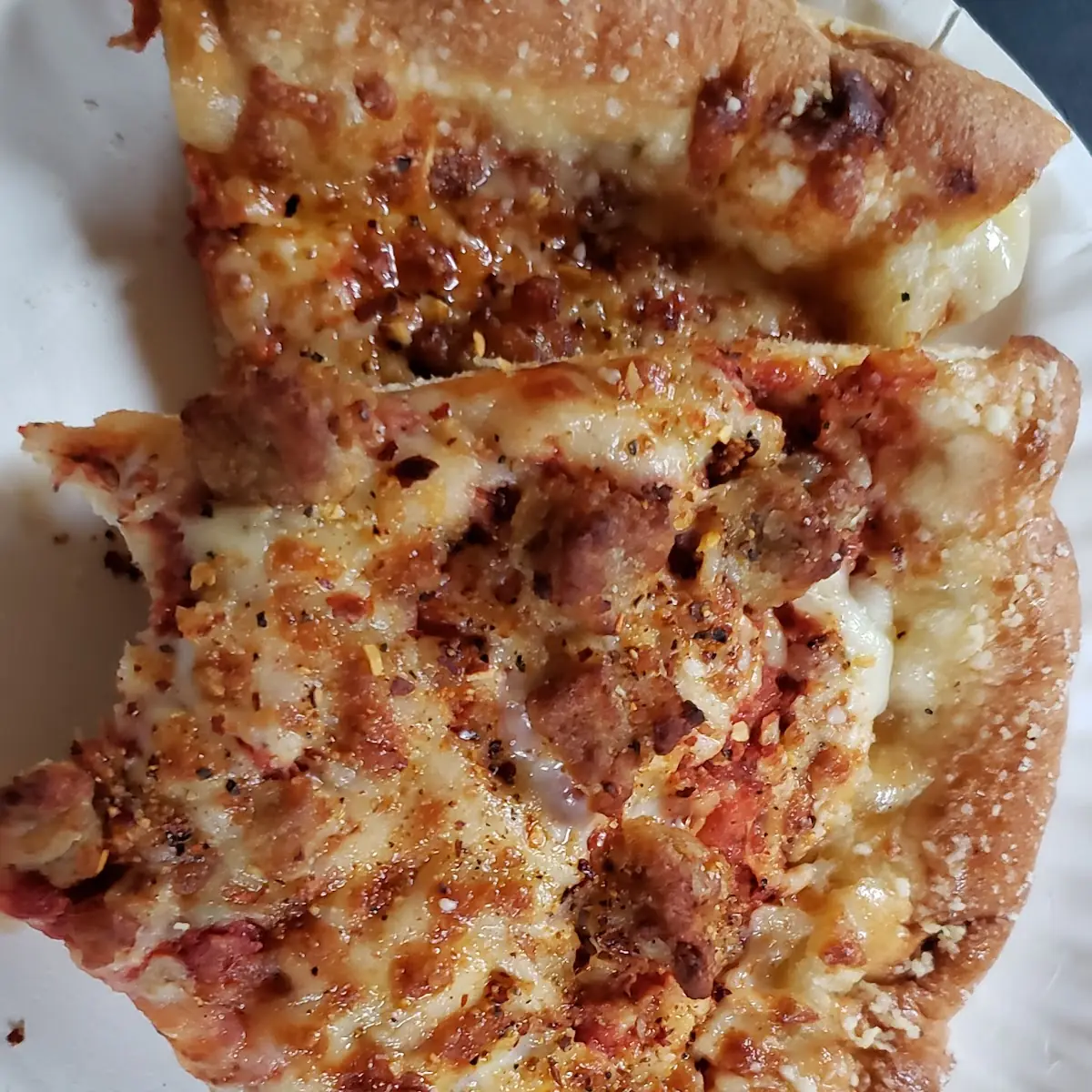 Sausage with Double Cheese Crust Pizza