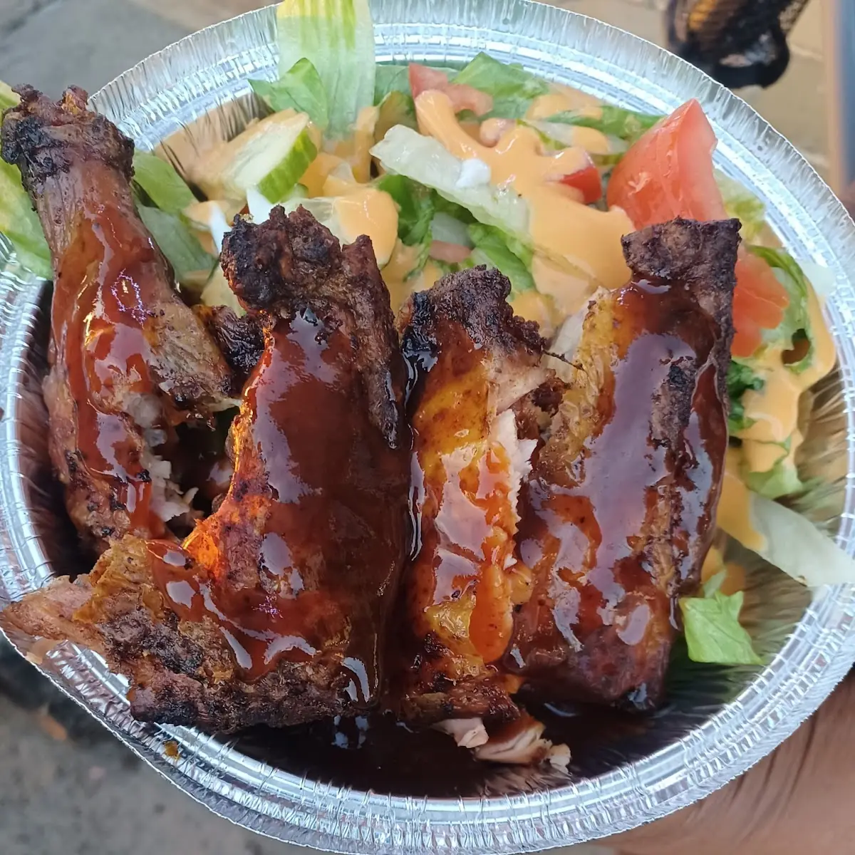 Jerk Chicken and Salad