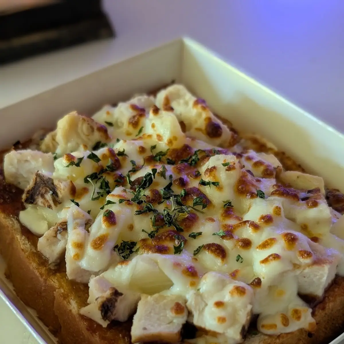 Chicken Pesto Pizza Toast