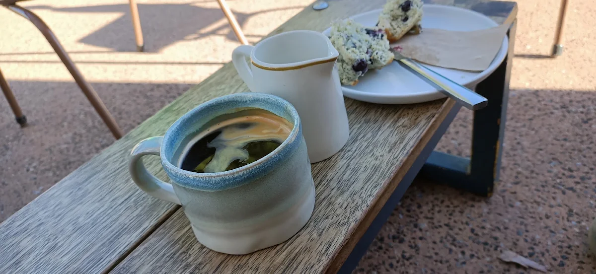 Long Black and Blueberry Muffin, The Goods Coffee Shop
