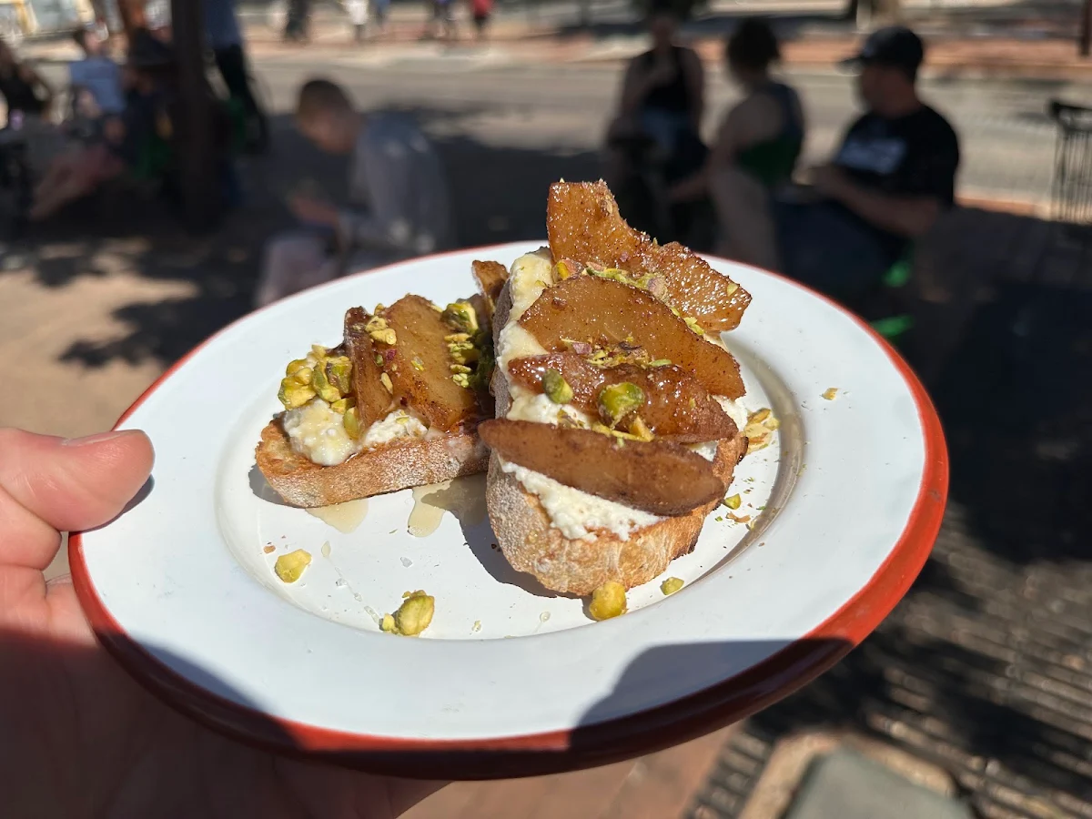 Sweet Ricotta Chai Roast Pear Pistachio Honey, The Goods Coffee Shop