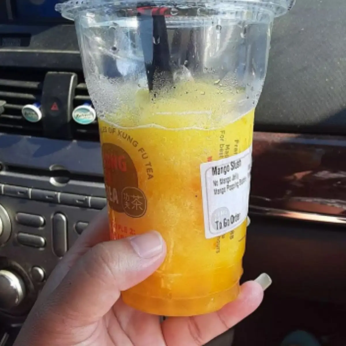 Mango Slush with Mango Poppings