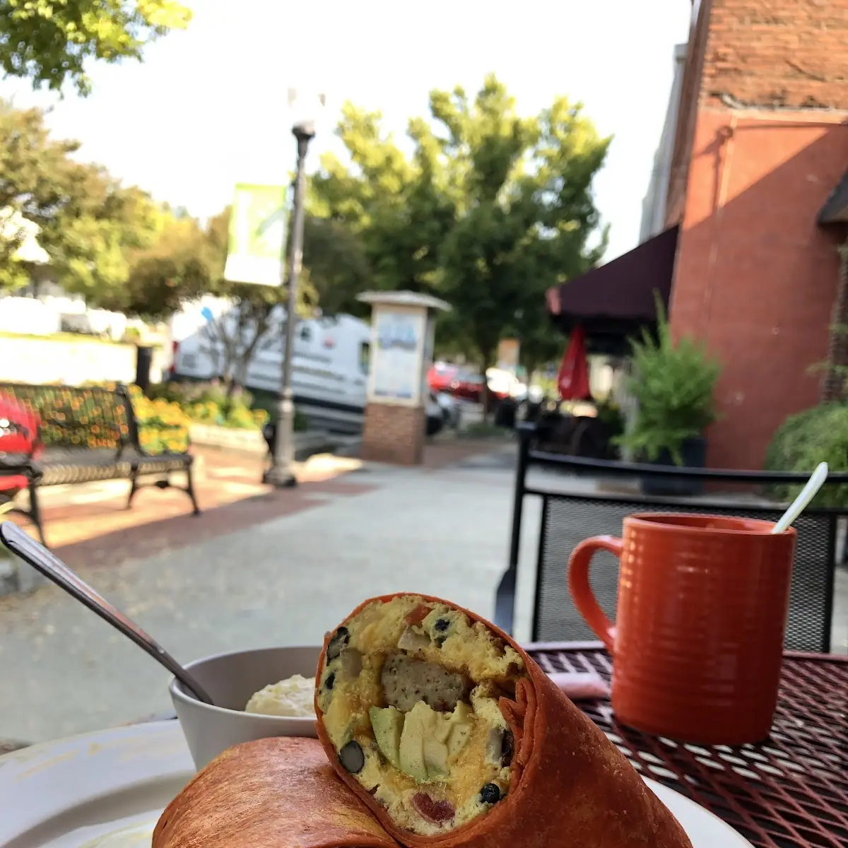 Breakfast Burrito with Grits