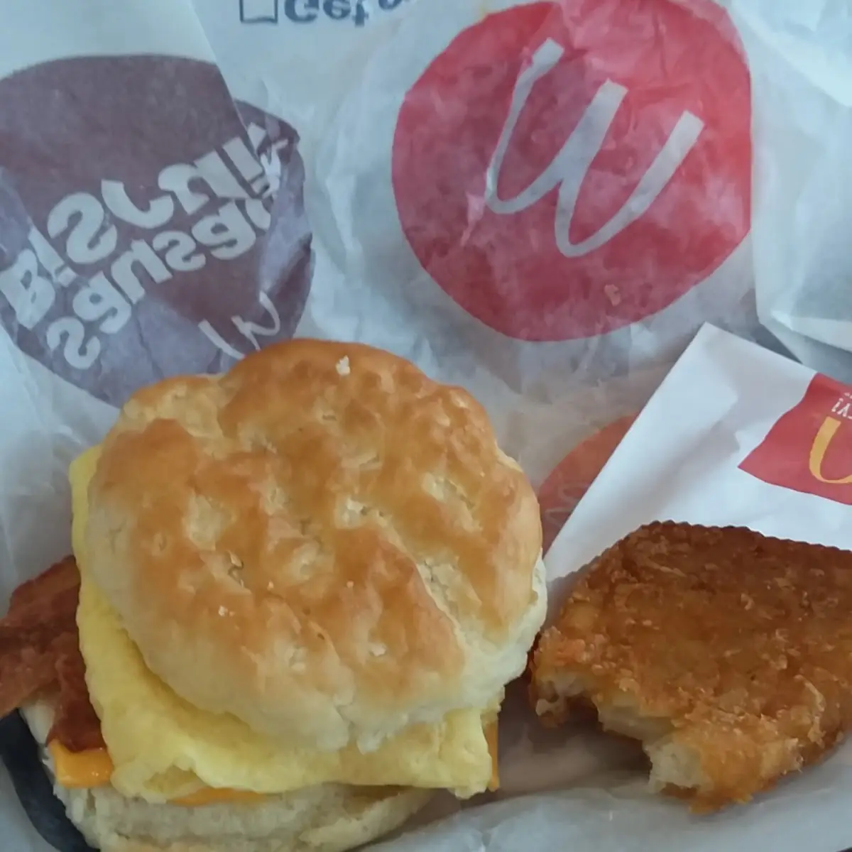 Bec Biscuit and Hash Brown