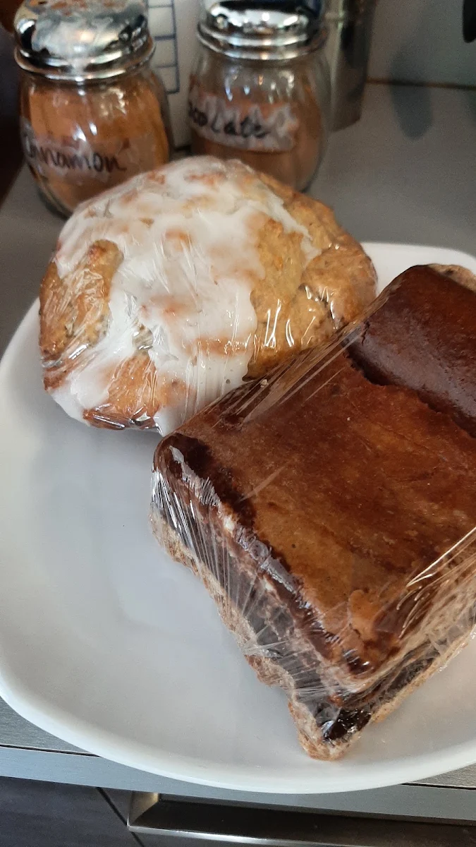 Goat Cheese Brownie and White Chocolate Raspberry Scone