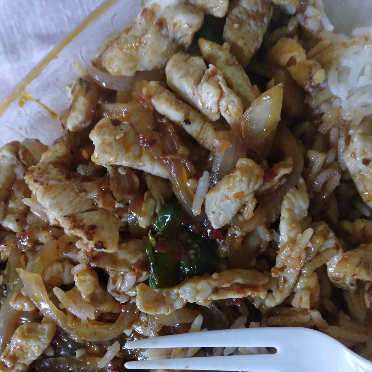 Spicy Chicken with White Rice