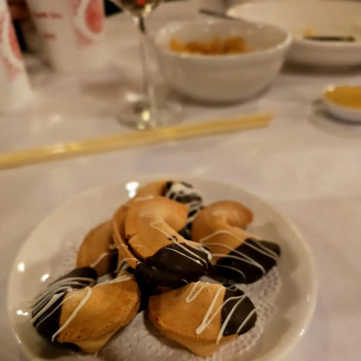 Chocolate Dipped Fortune Cookies