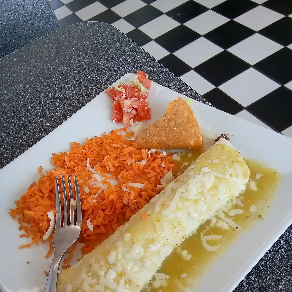 Bean Burrito with White Queso