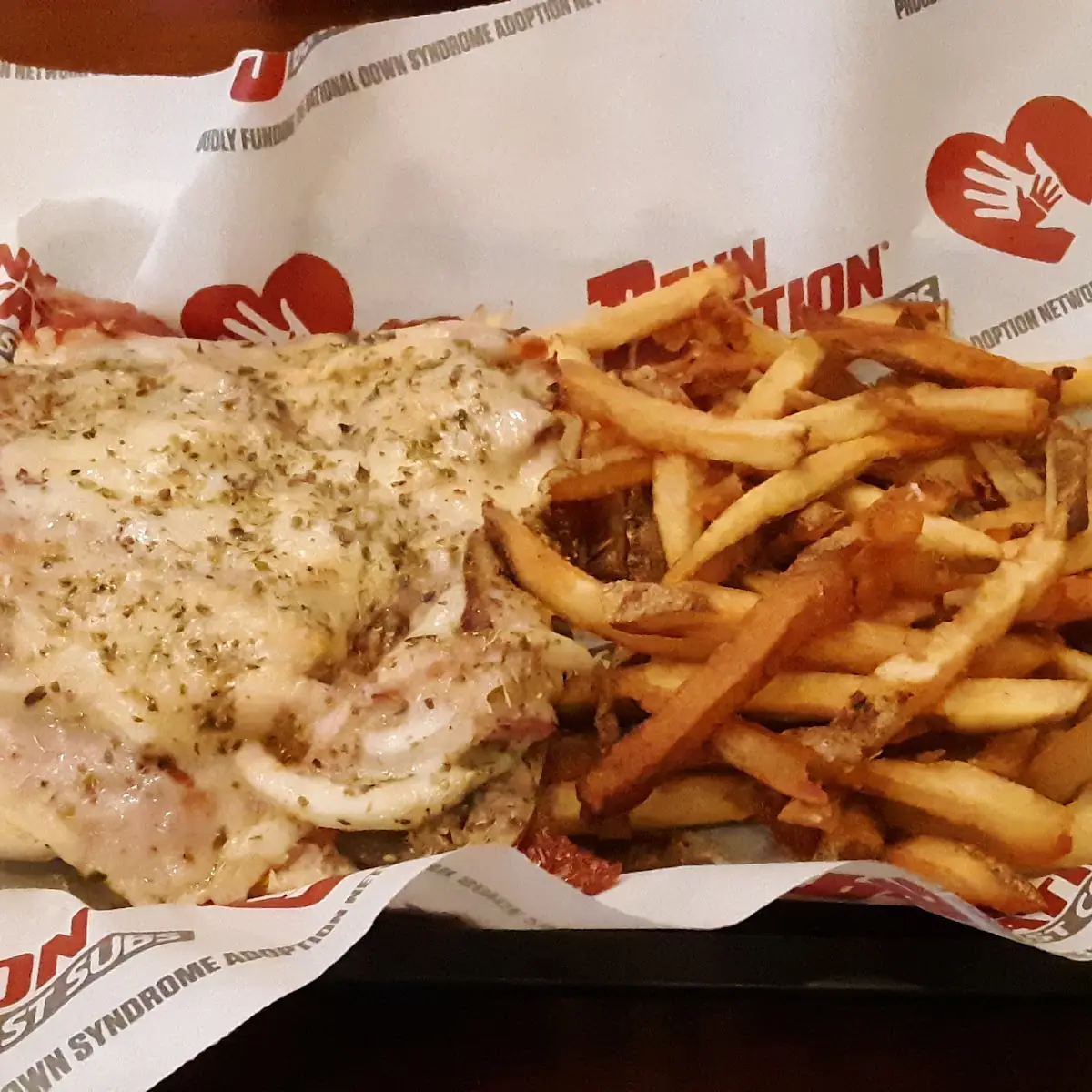 Pizza Sub and Fresh Cut Fries