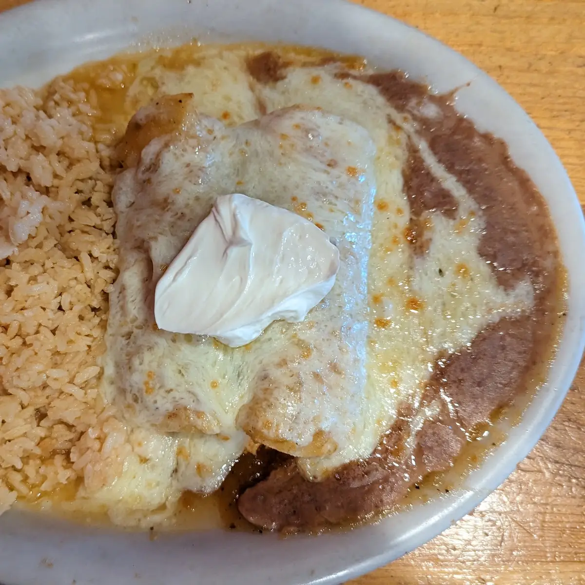 # 29 Chile Relleno (1 Pc) and Beef and Bean Tostada
