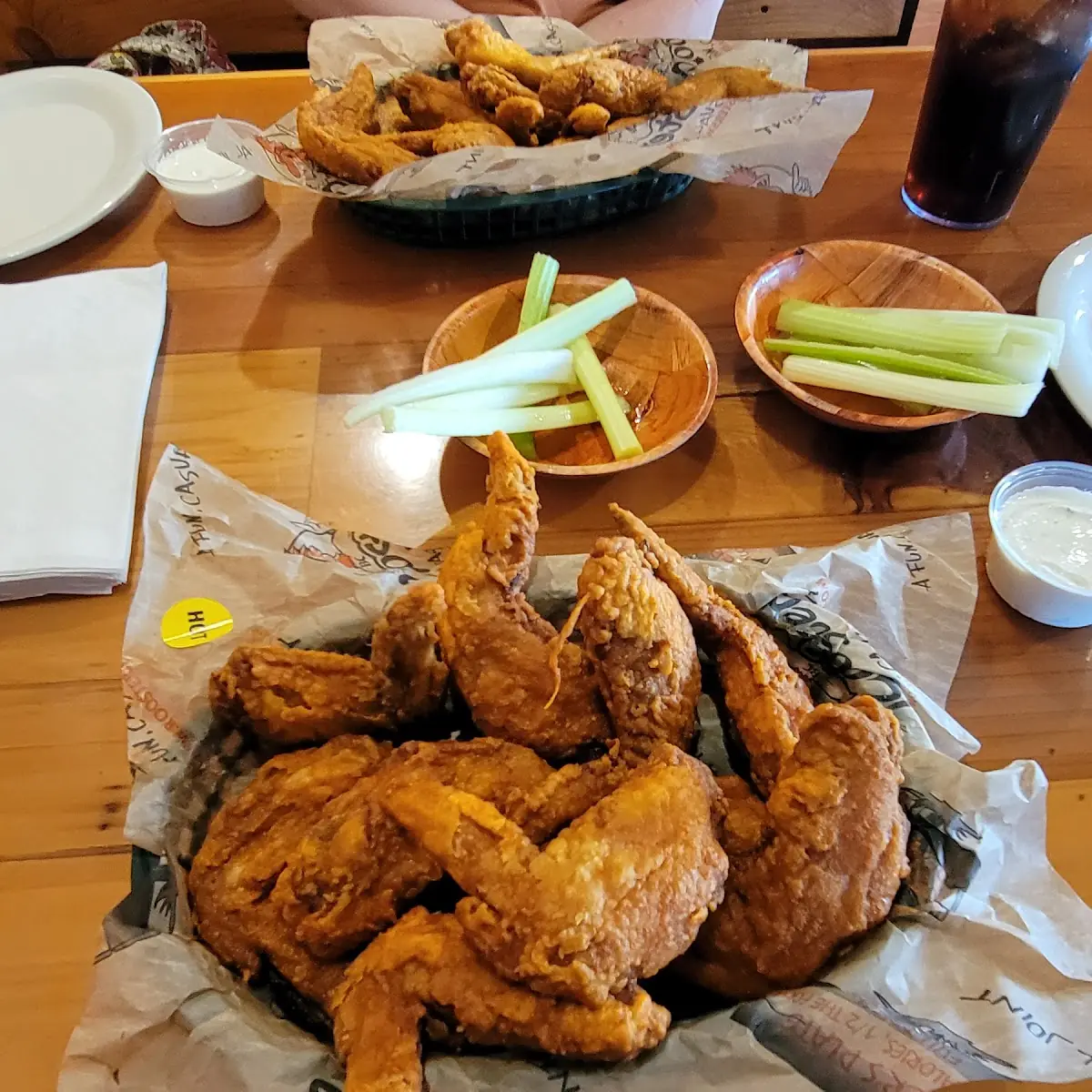 Bone in Wings Flapper Only with Hot Sauce