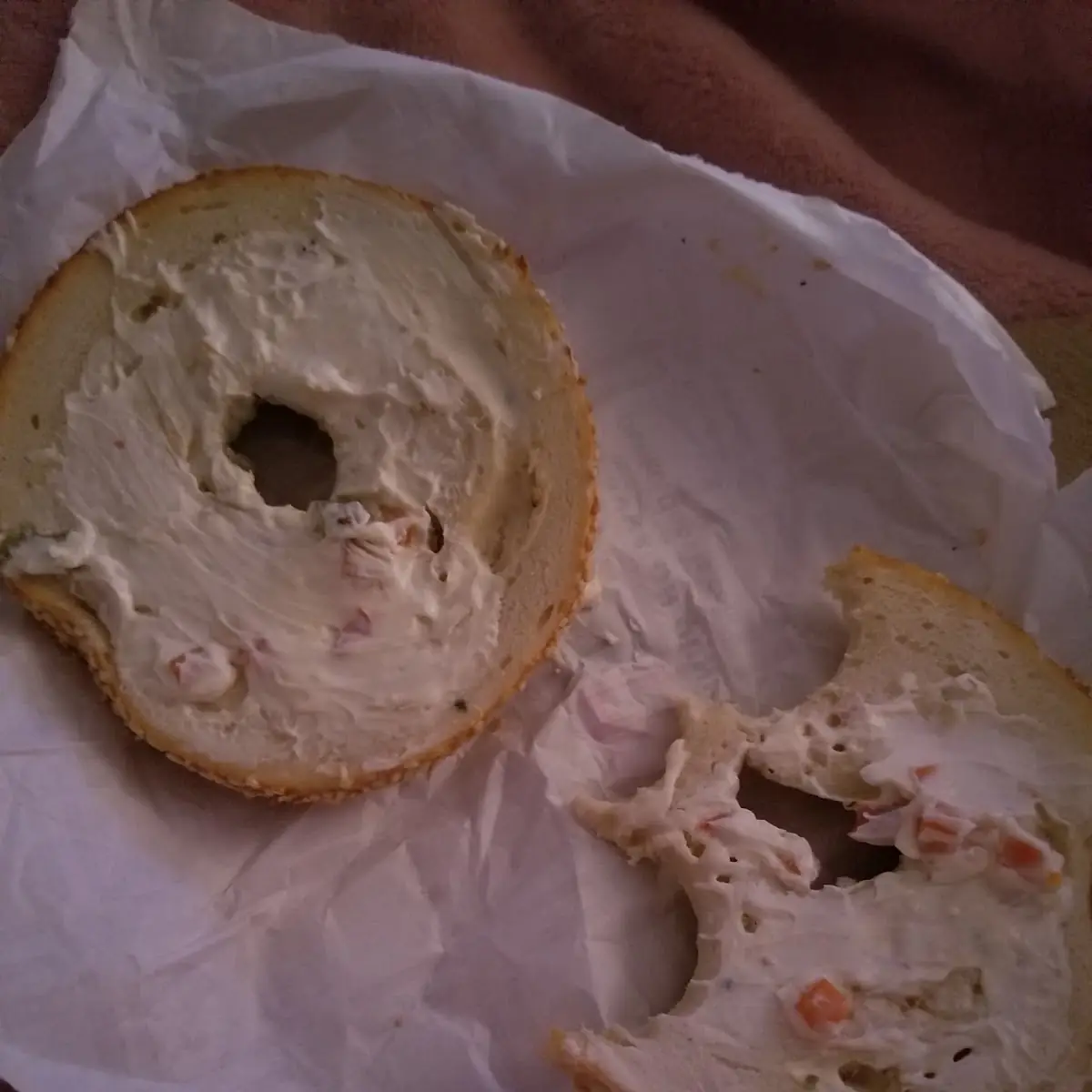 Bagels with Cream Cheese Spread