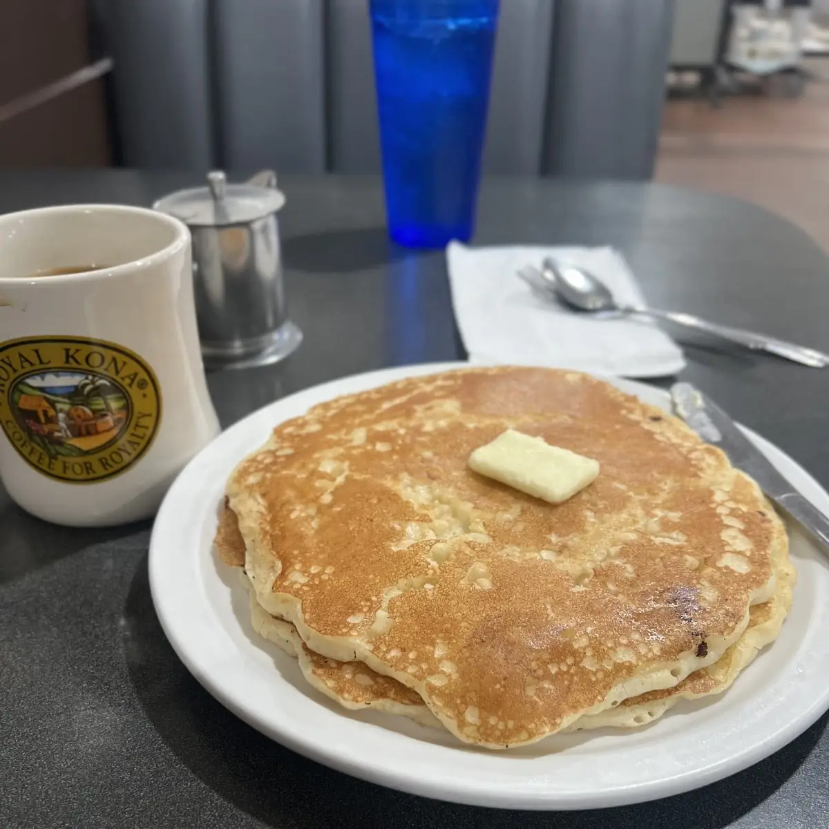 Macadamia Nut Pancakes with Guava Jelly