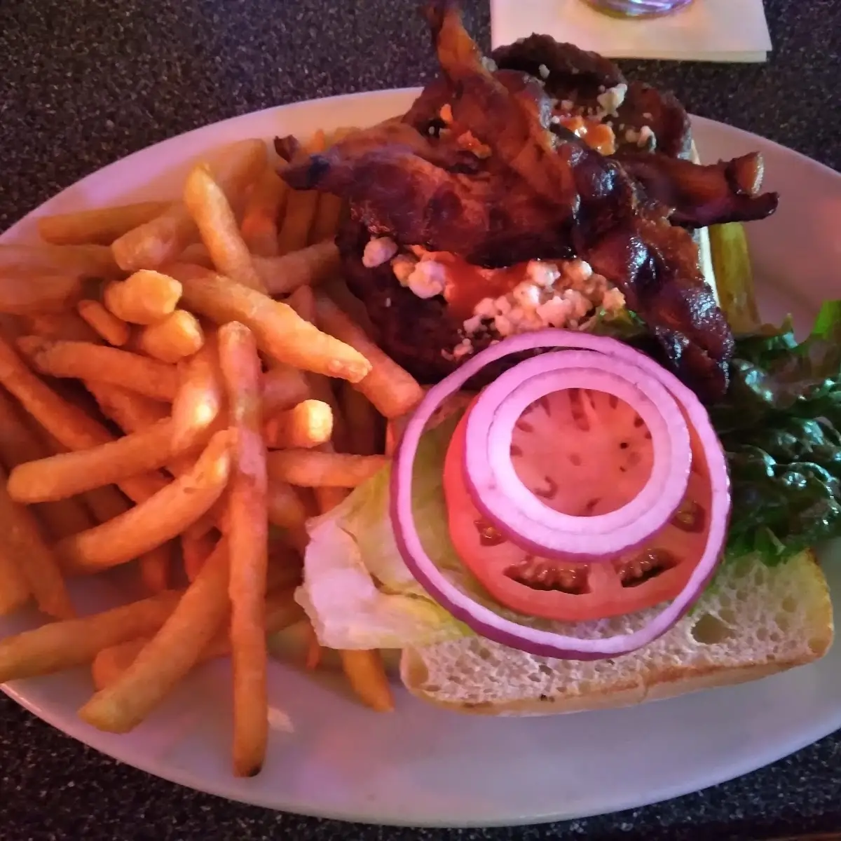 Buffalo Bacon Blue Cheese Burger