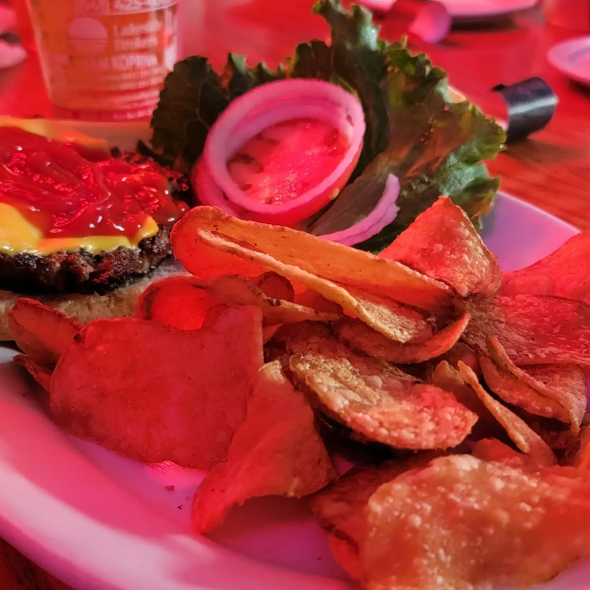 Burger and Chips