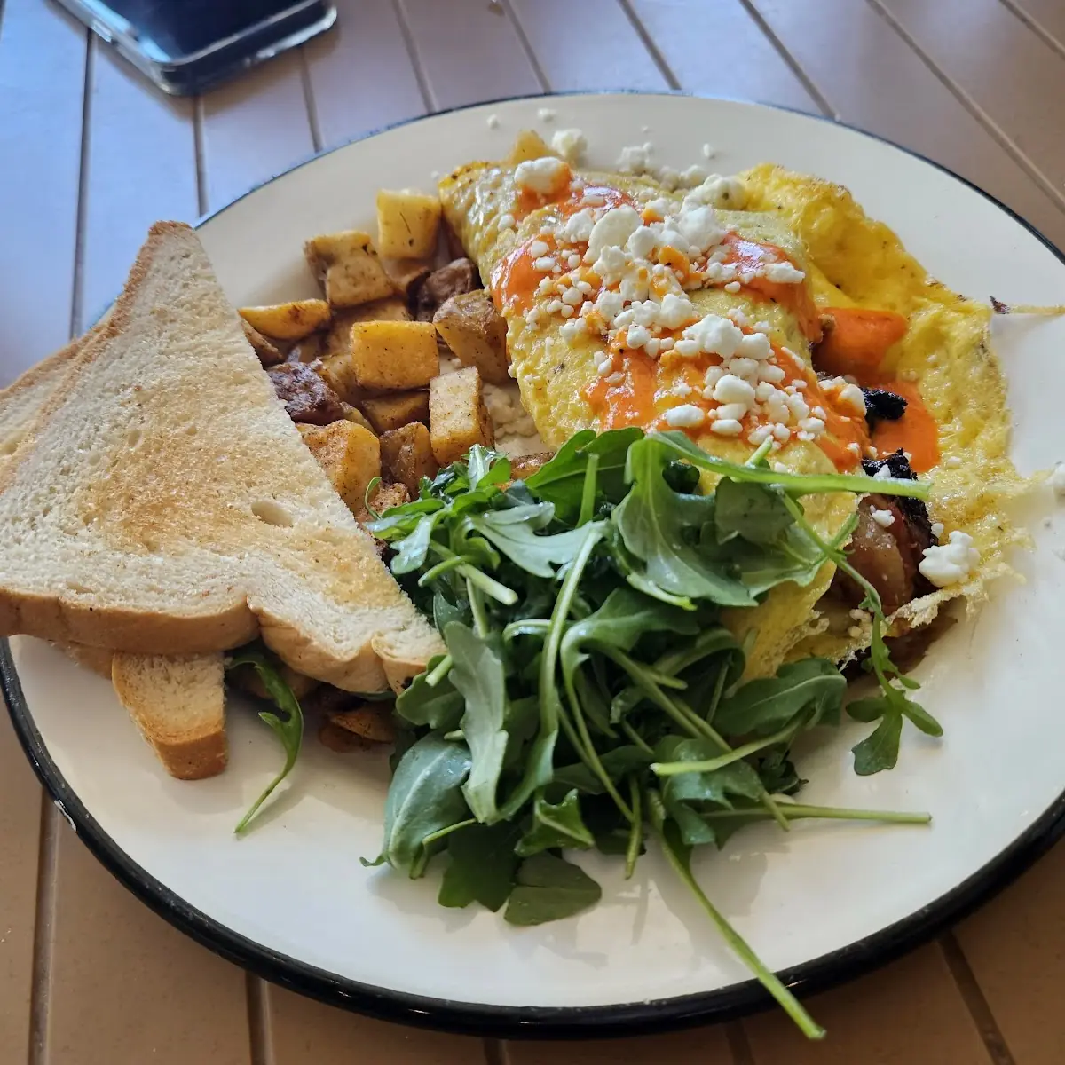 Pork Belly & Goat Cheese Omelet