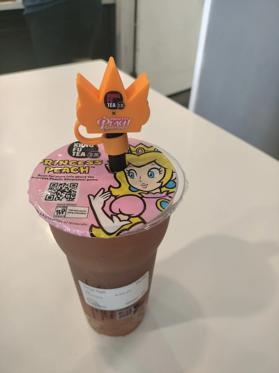 Peach Tea Mango Pop Boba