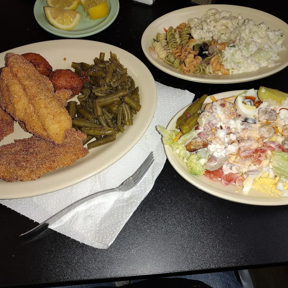 Catfish Filets and Salad Bar