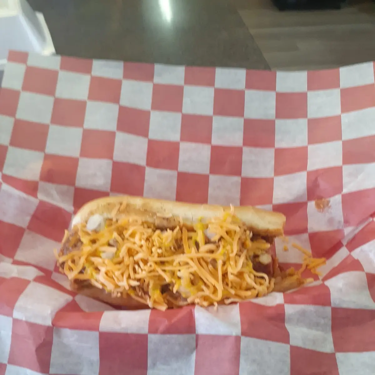 Coney Dog with Cheese & Onion
