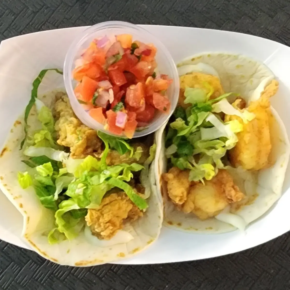 Oyster and Shrimp Tacos