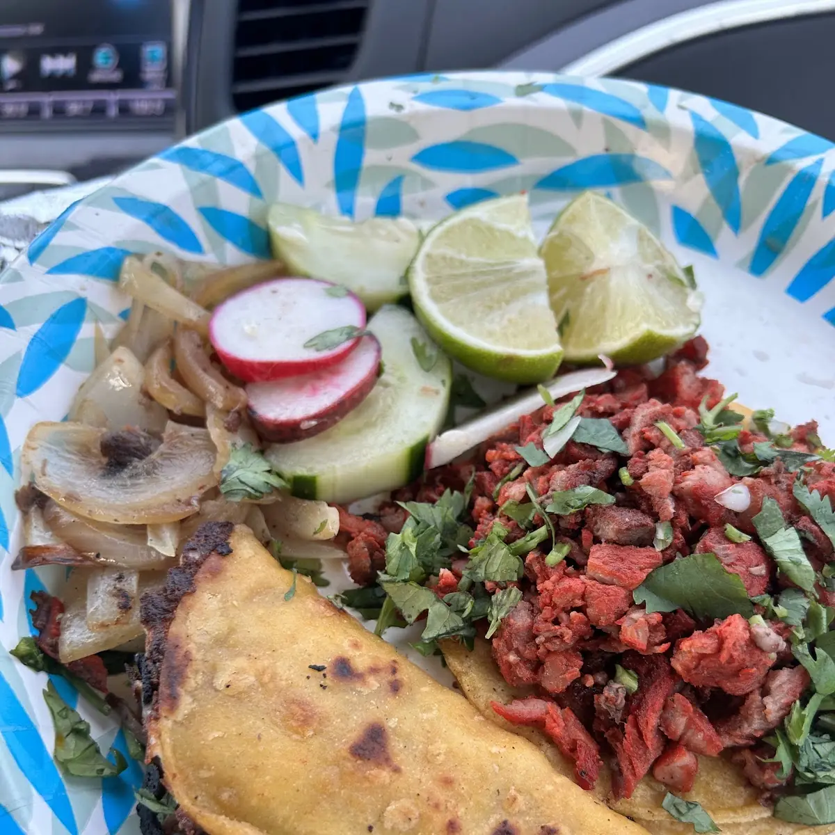 Birria Shredded Beef Taco and Pork Taco