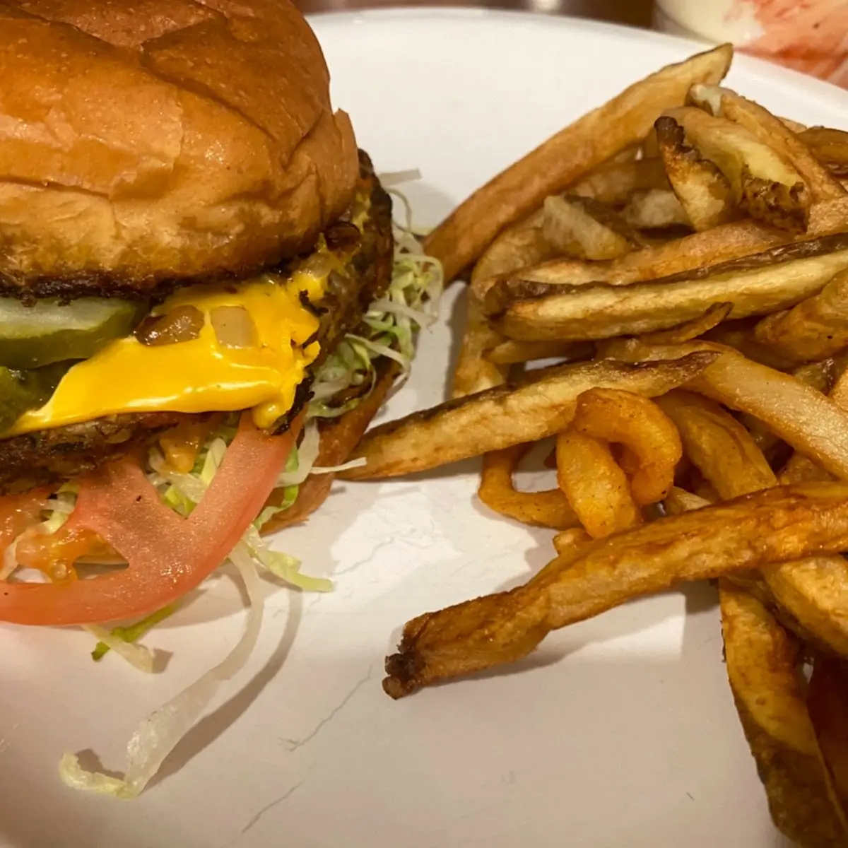 Veggie Burger and Fries