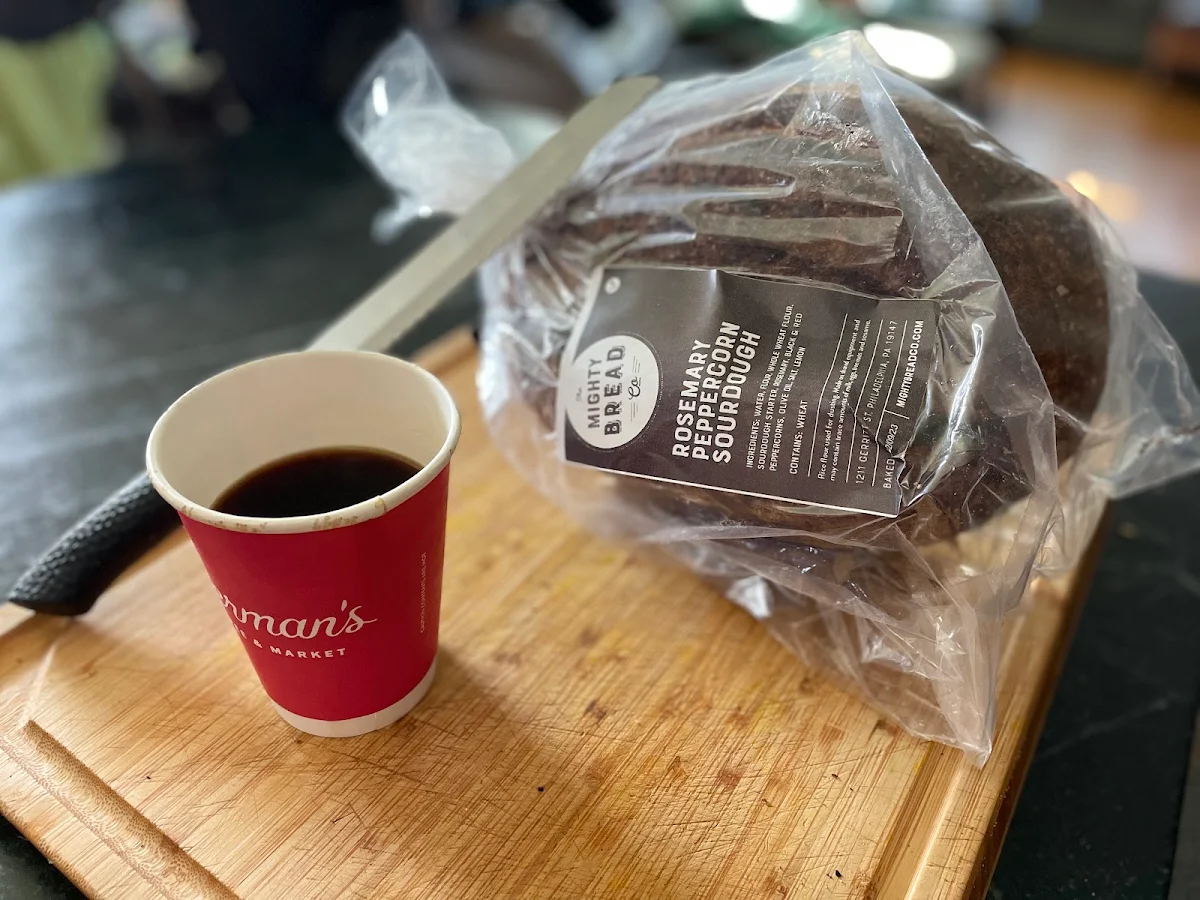 Drip Coffee and Sourdough Bread