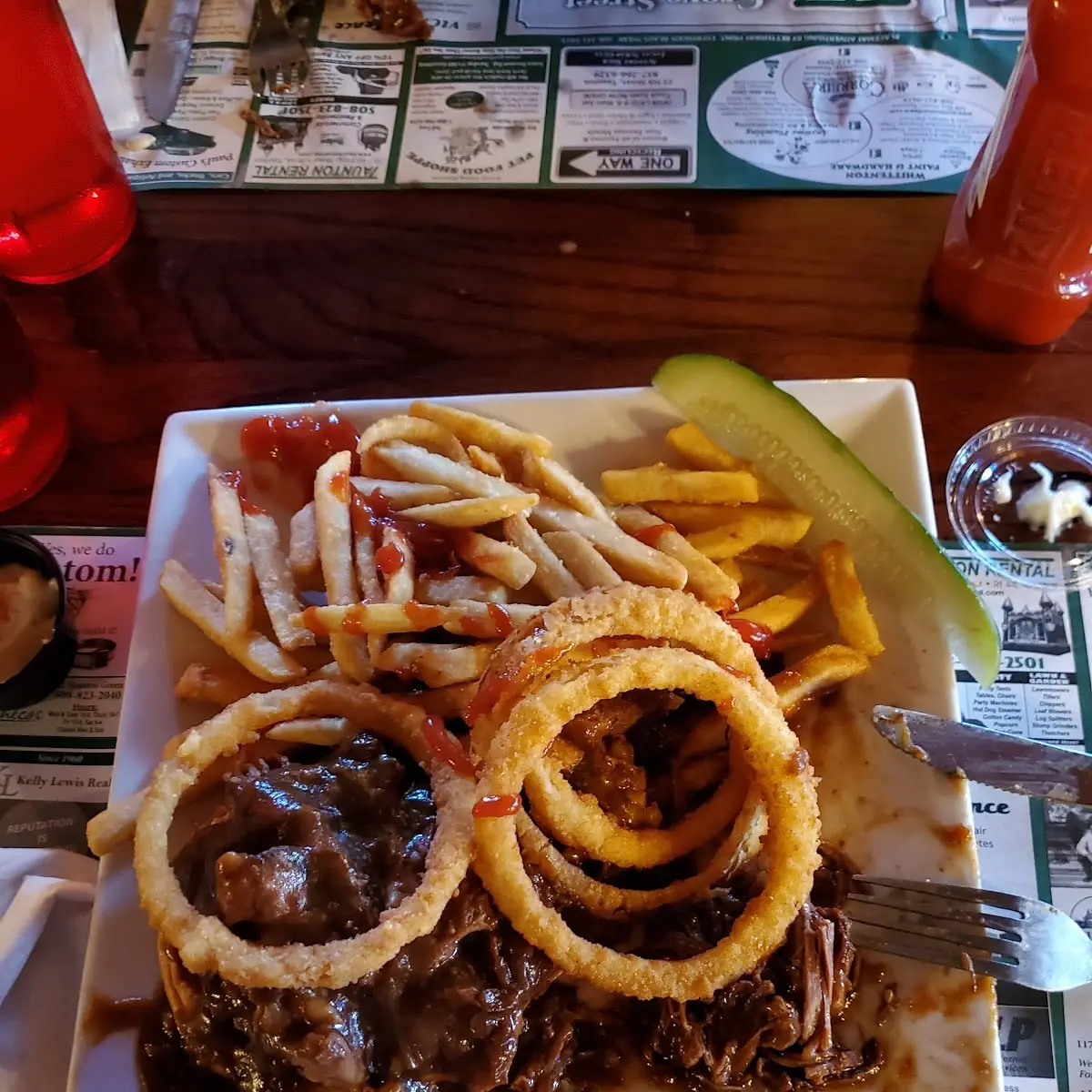 Open Face Pot Roast Sandwich