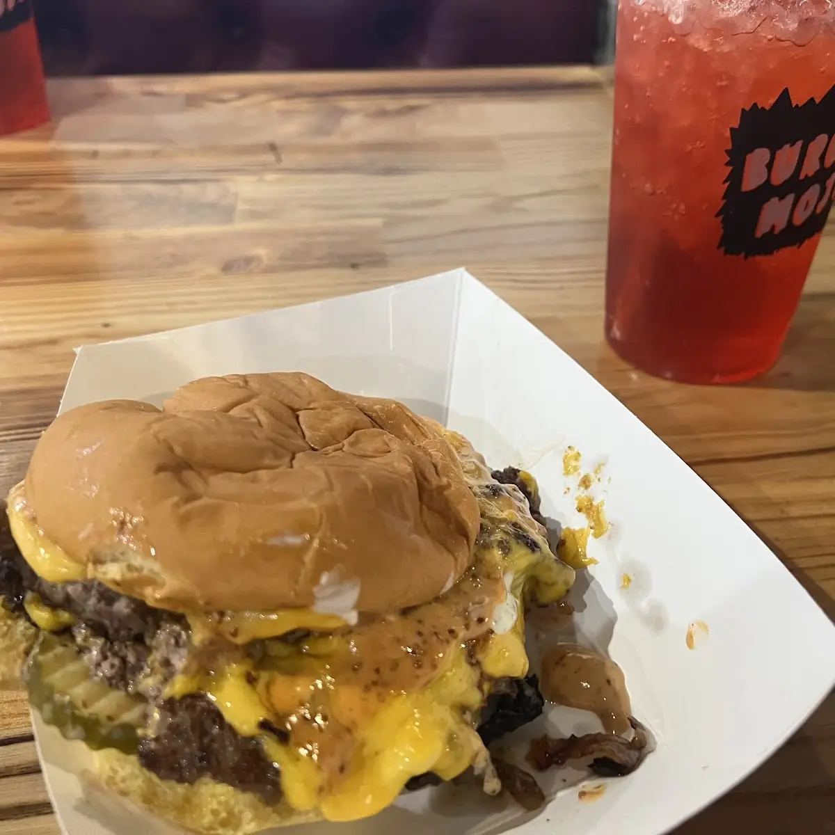 Smashed Beef Patty Cheese Burger