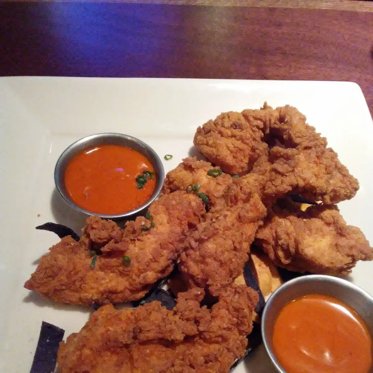Chicken Fingers with Buffalo Sauce