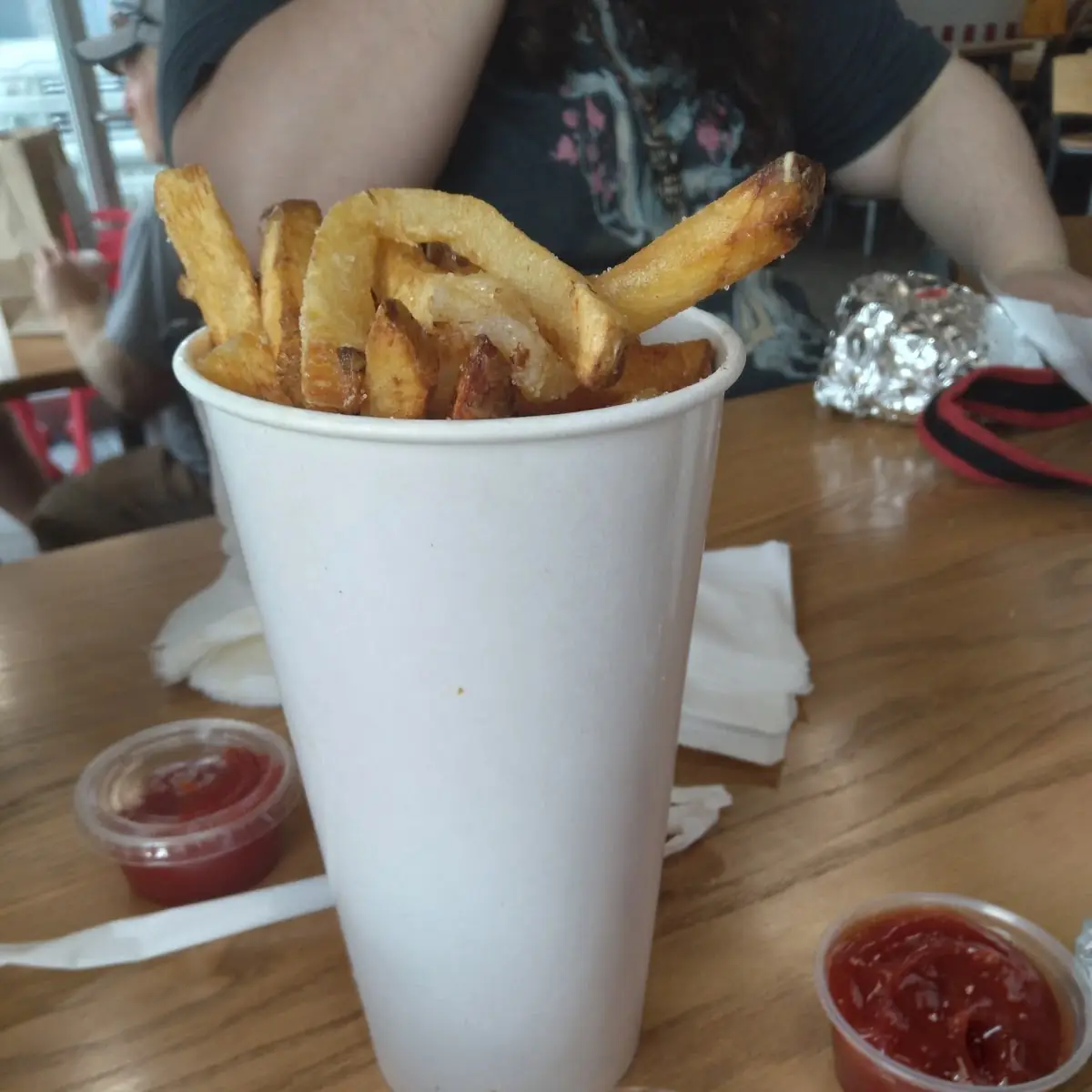 French Fries with Cheeseburger