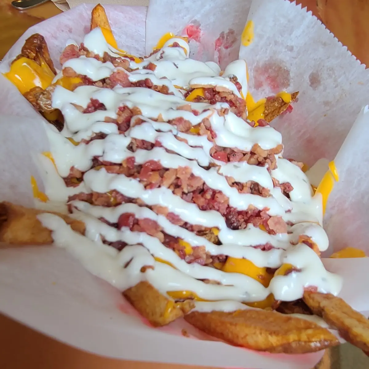 Bacon Ranch Fries with Cheese