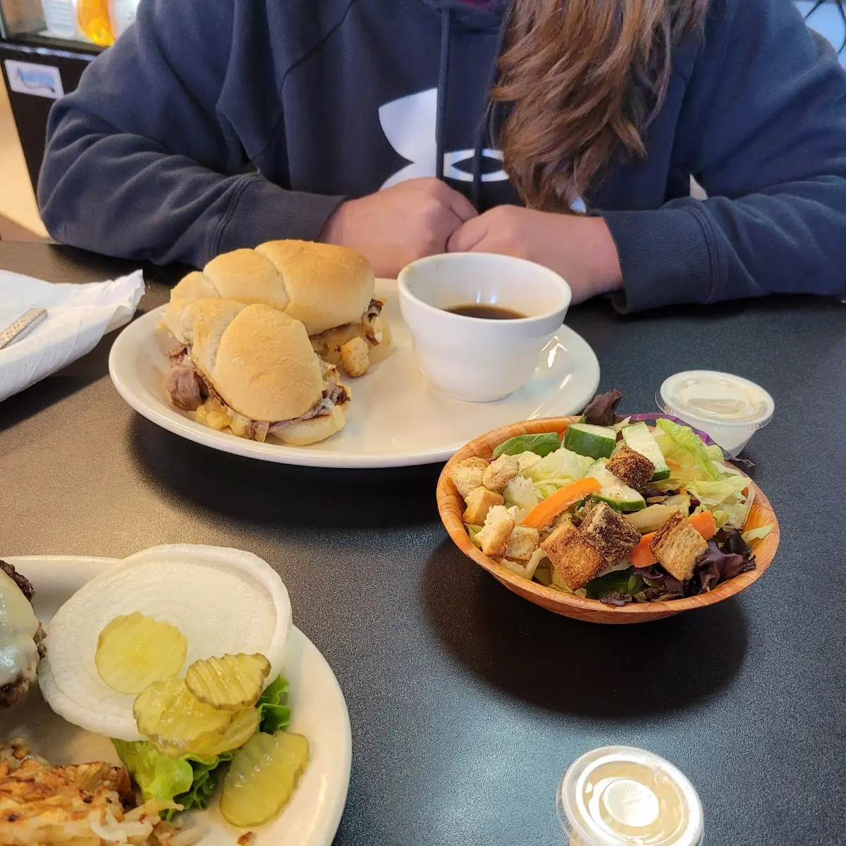 French Dip and Salad