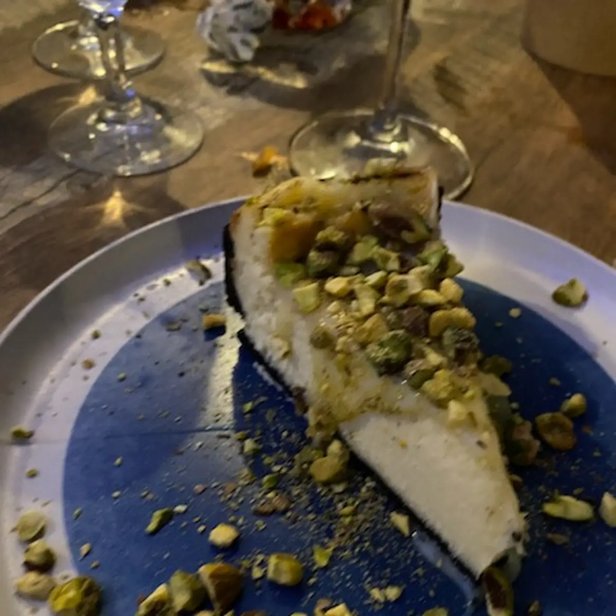 White Chocolate Pistachio Cheesecake