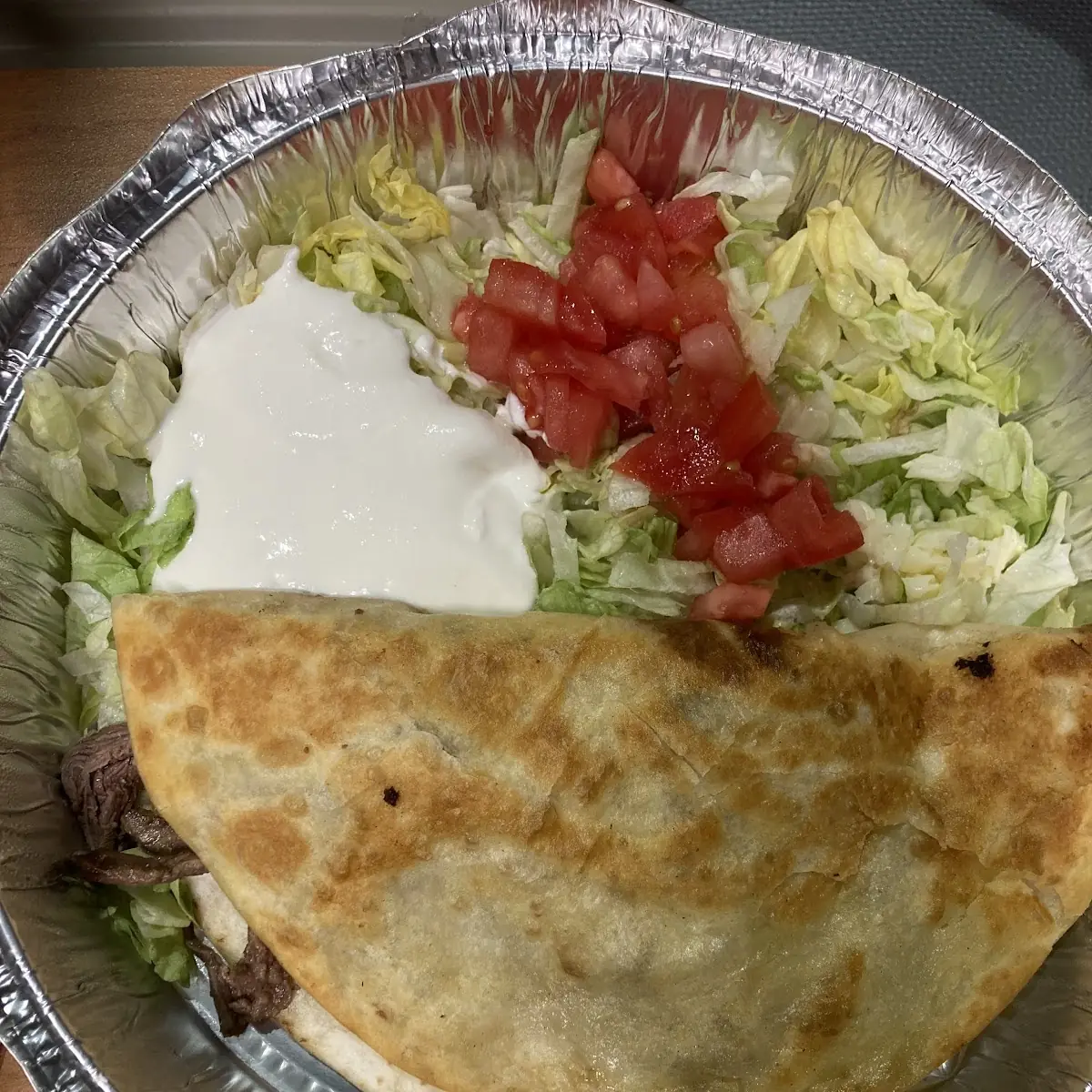 L12. Pulled Chicken Quesadilla Supreme & Fries