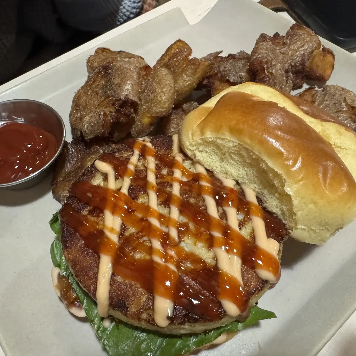 Chesapeake Crab Cake Sandwich with Fried Potatoes