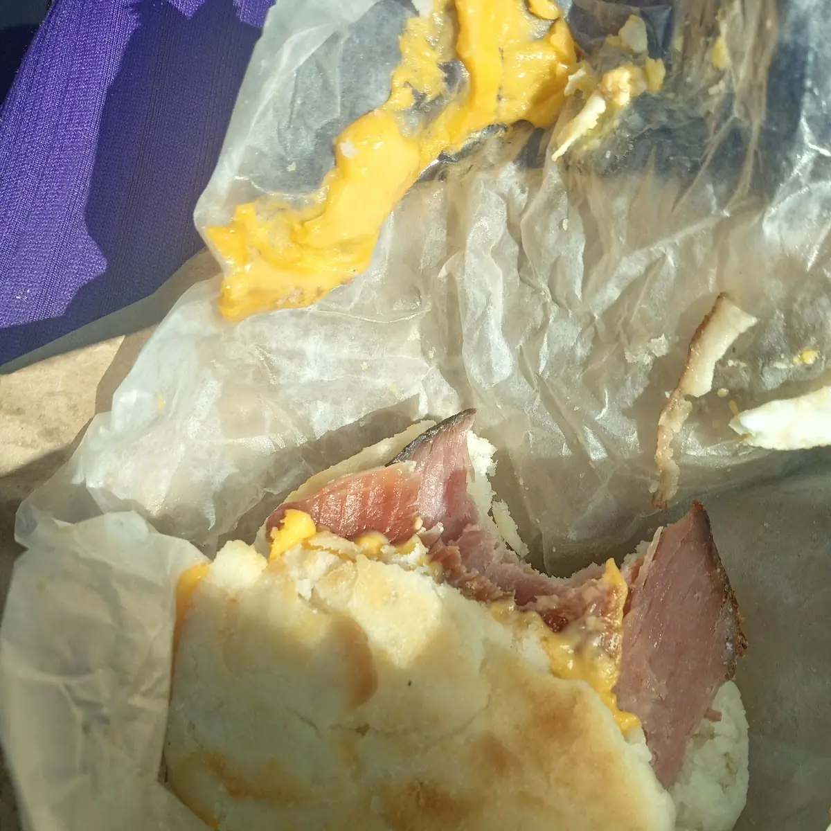Ham and Cheese Biscuit Sandwich