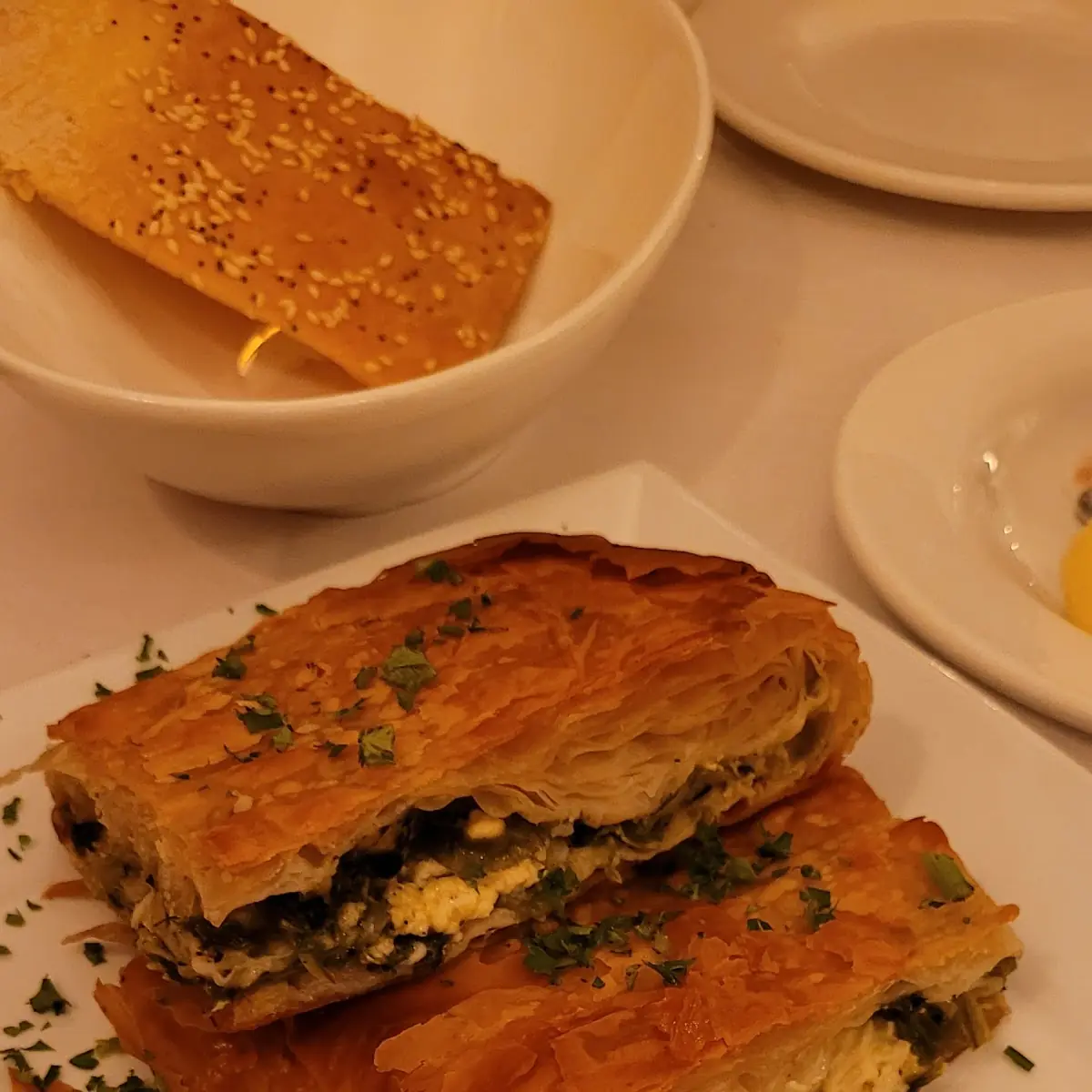Spanakopita, Grecos
