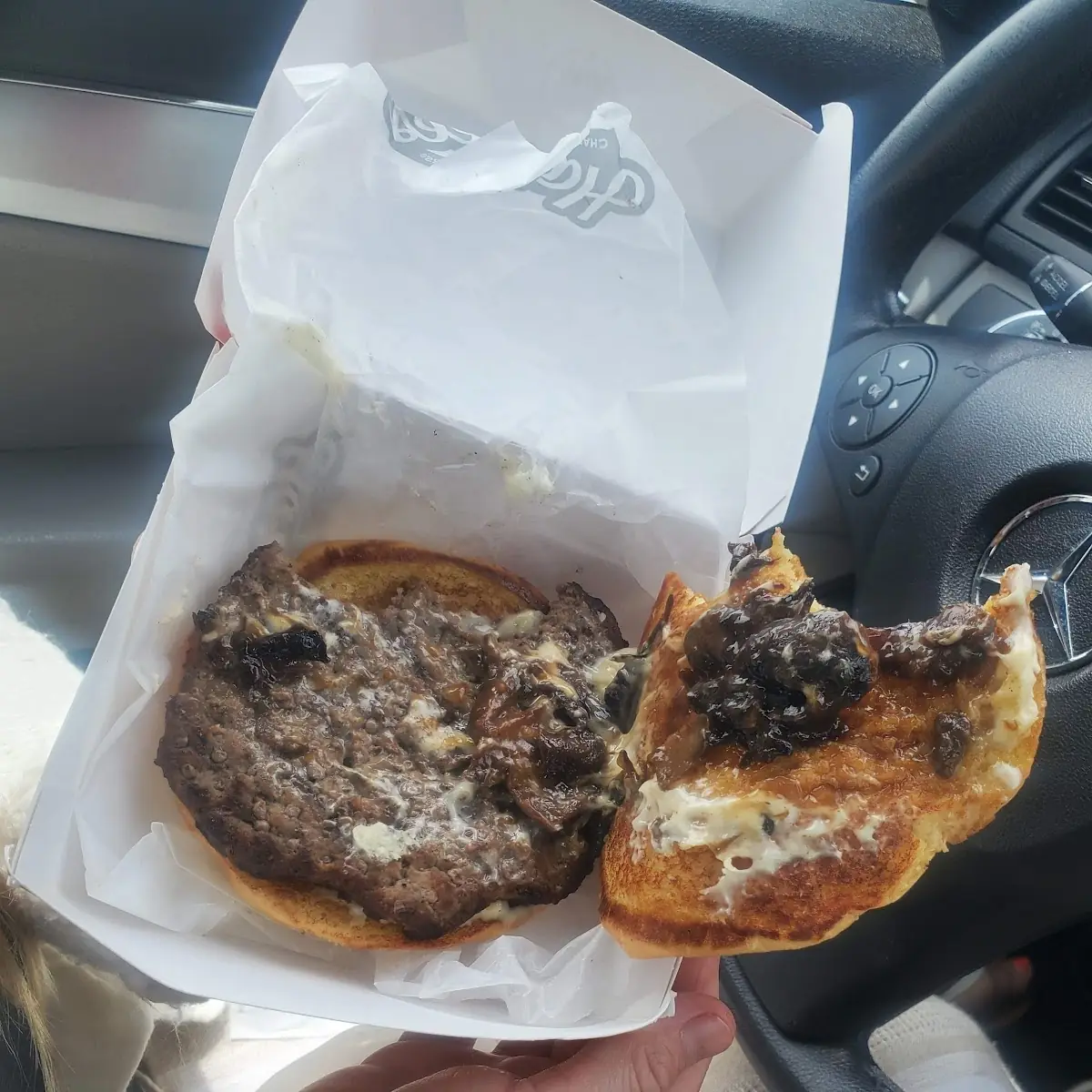 Suppose to Be a Mushroom Swiss Burger