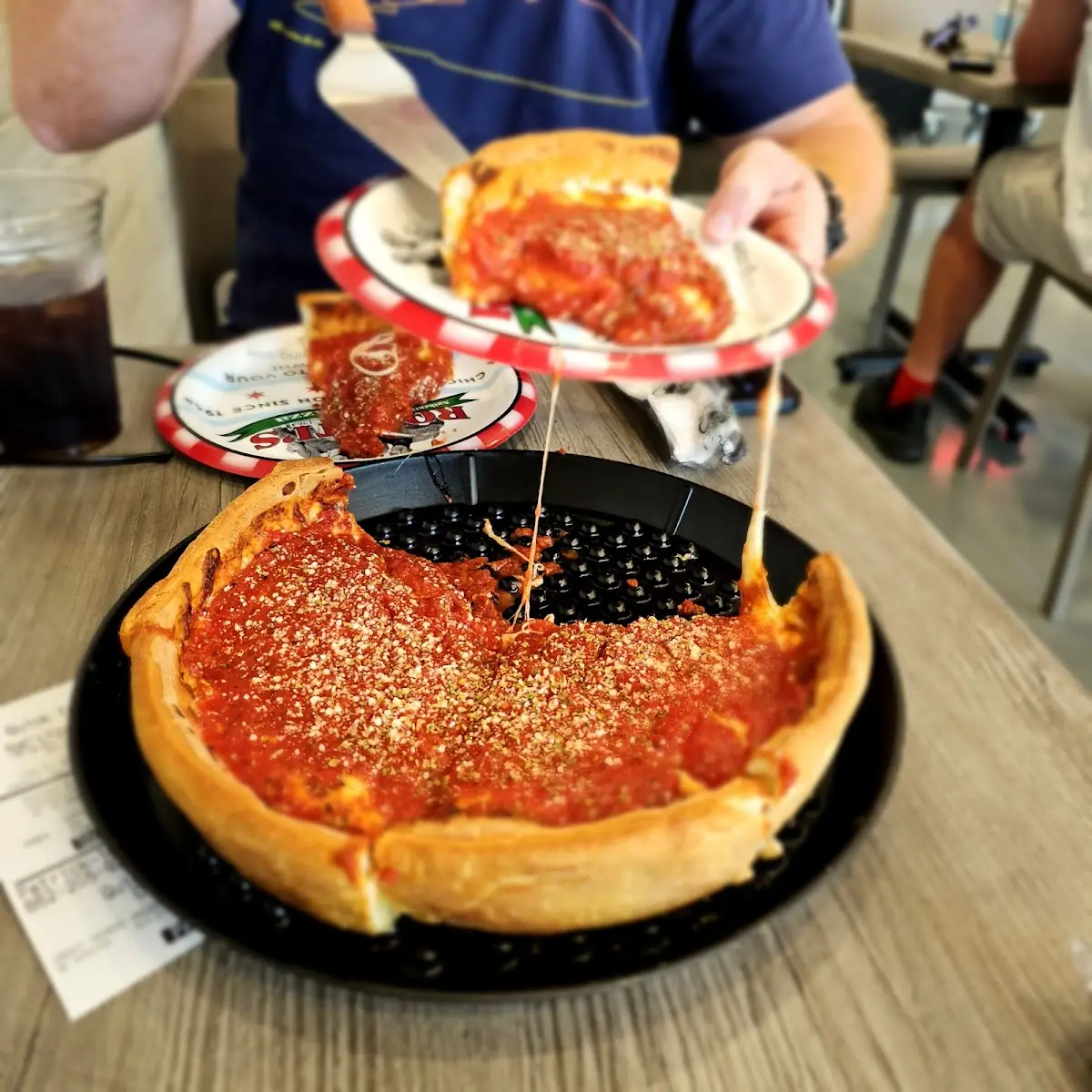 Chicago Style Dip Dish Meat Pizza