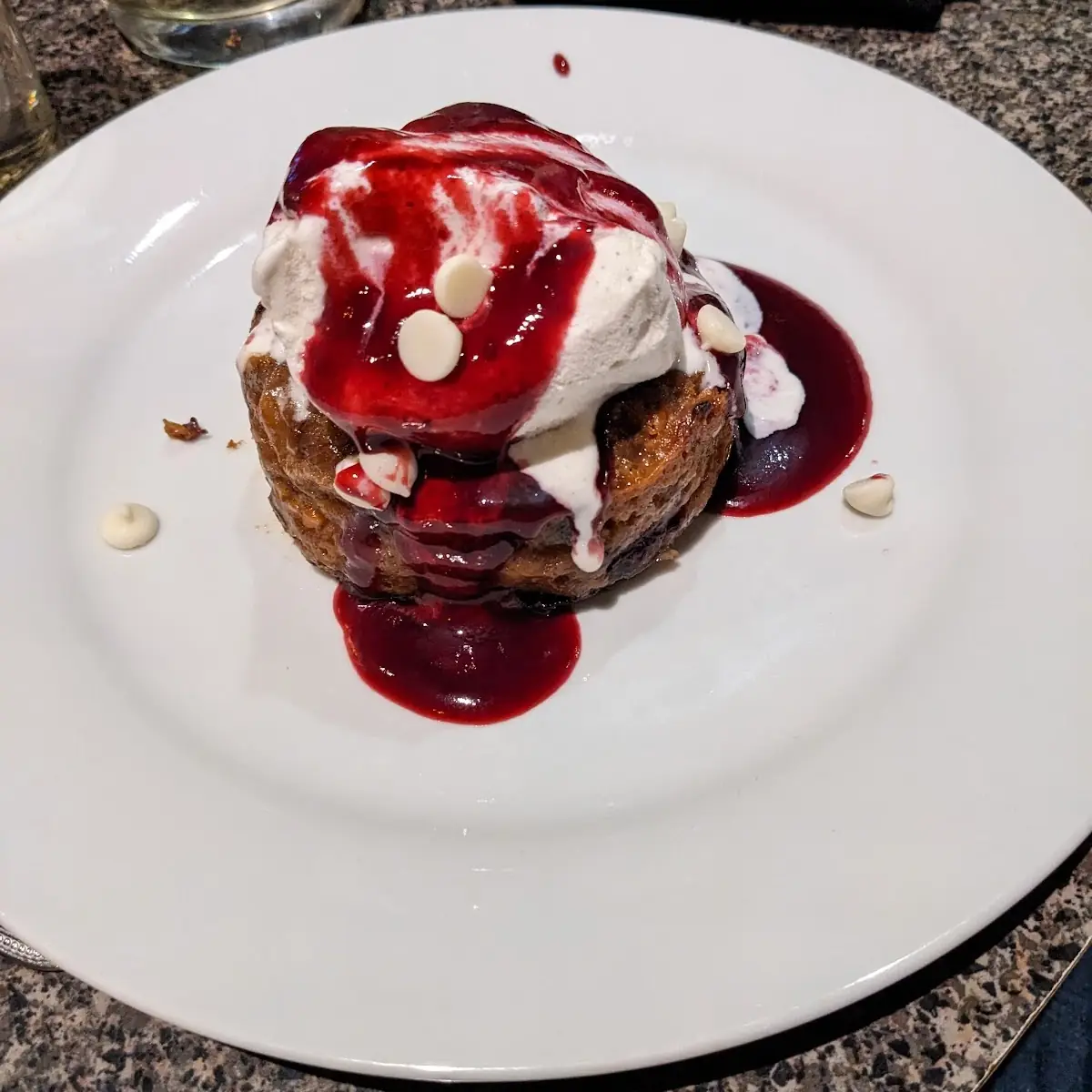 Cherry White Chocolate Bread Pudding
