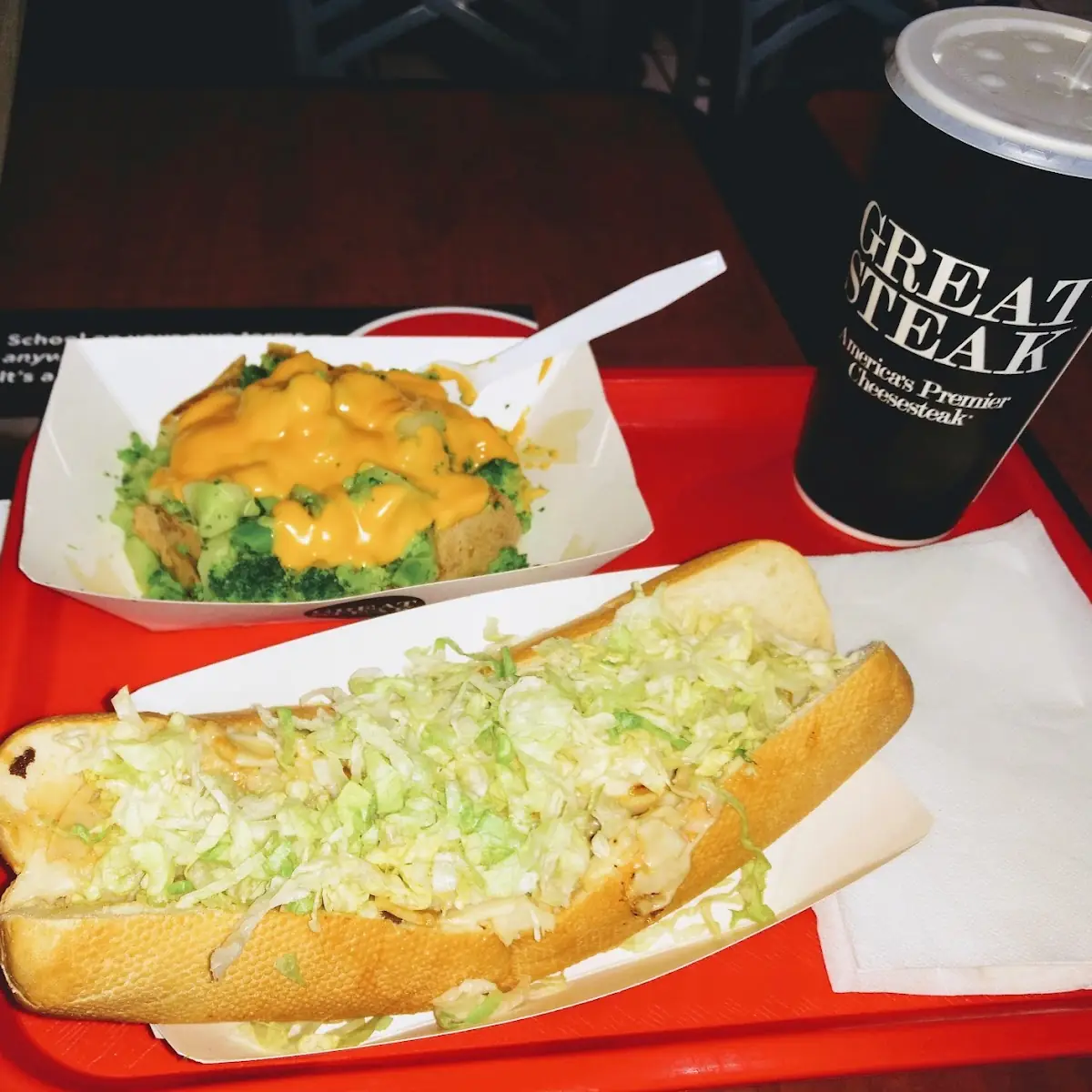 Turkey Philly & Broccoli Cheese Baked Potato