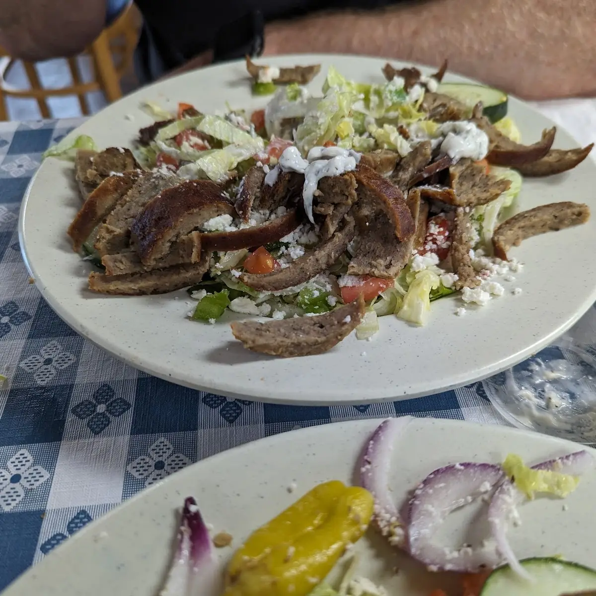 Side Salad with Gyro Meat